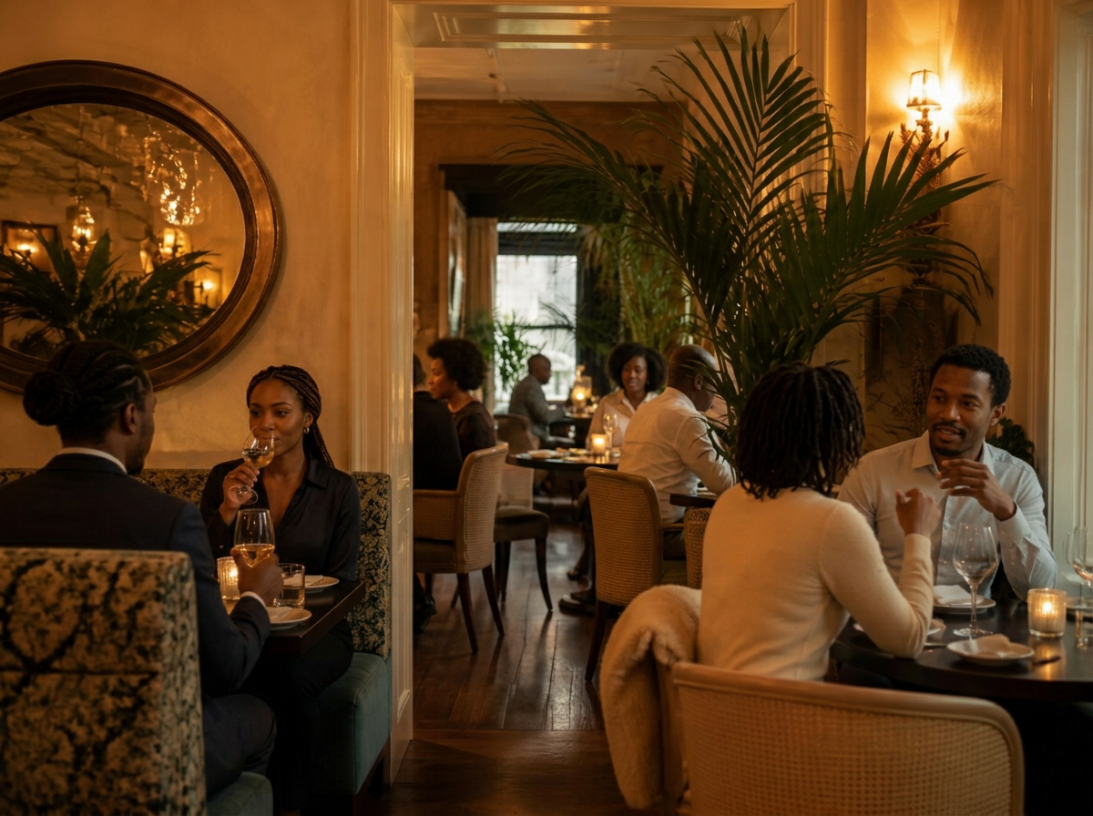 Salle chaleureuse du restaurant